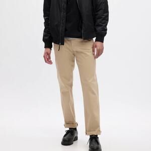 NWT GAP Men's Essential Straight Fit Khaki Chino Pants Gap Flex 36x32